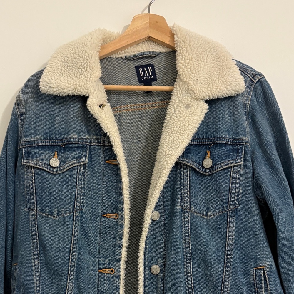 GAP Denim Jacket with Sherpa Lining